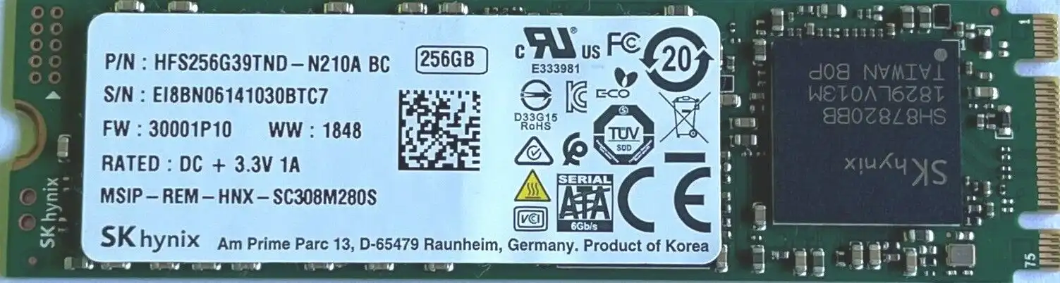 128GB 256GB  SK Hynix m.2 2280 Internal 6Gb/s SSD Drive