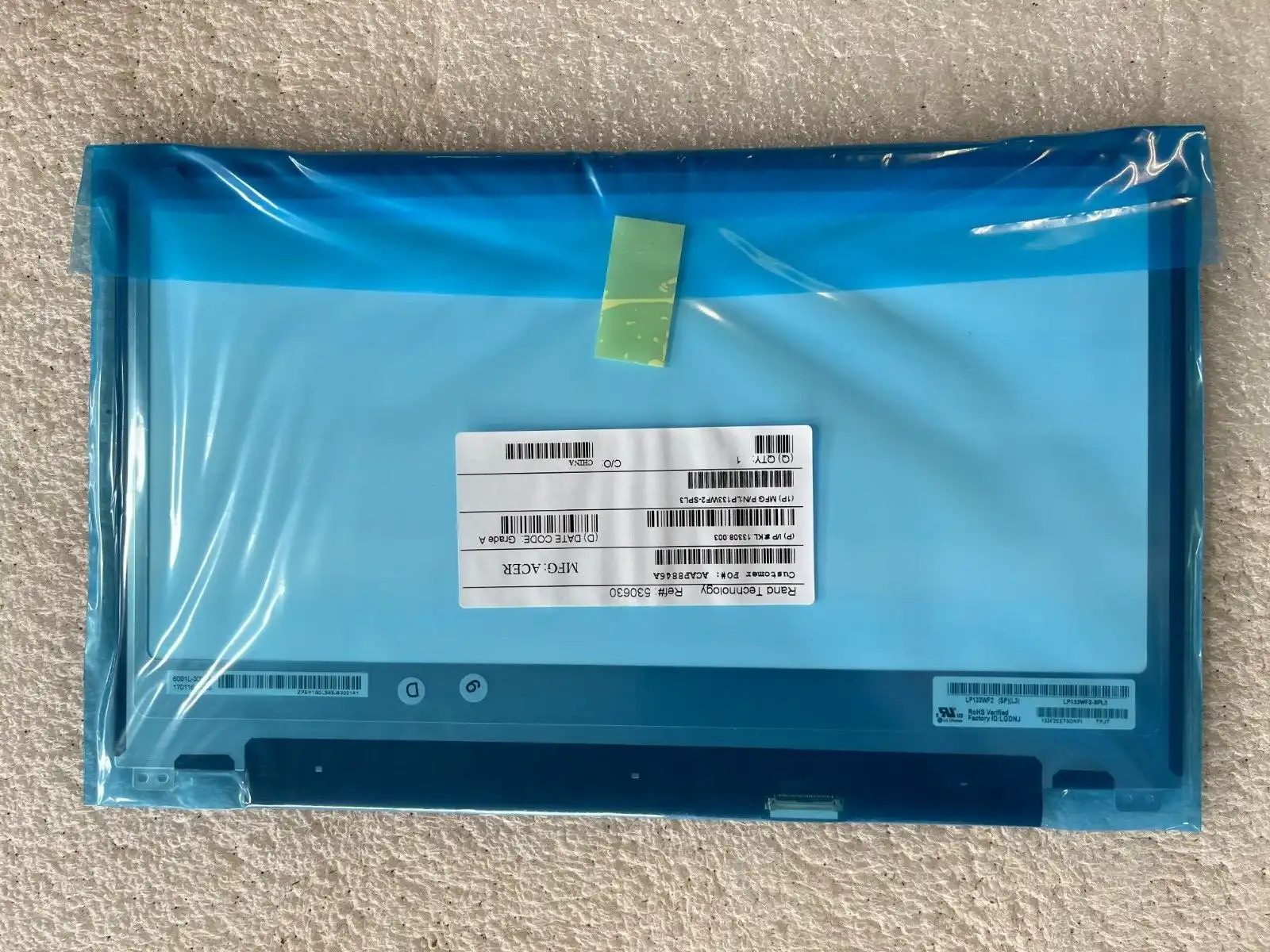 13.3" LG LP133WF2 SP L3 IPS Full HD Laptop Screen  Matte Non-touch KL.13308.003