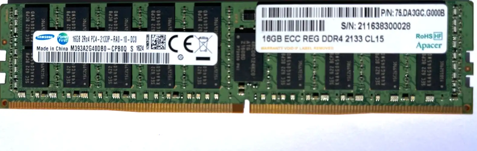 16GB Samsung DDR4 PC4-2133MHz ECC REG CL15 server desktop memory