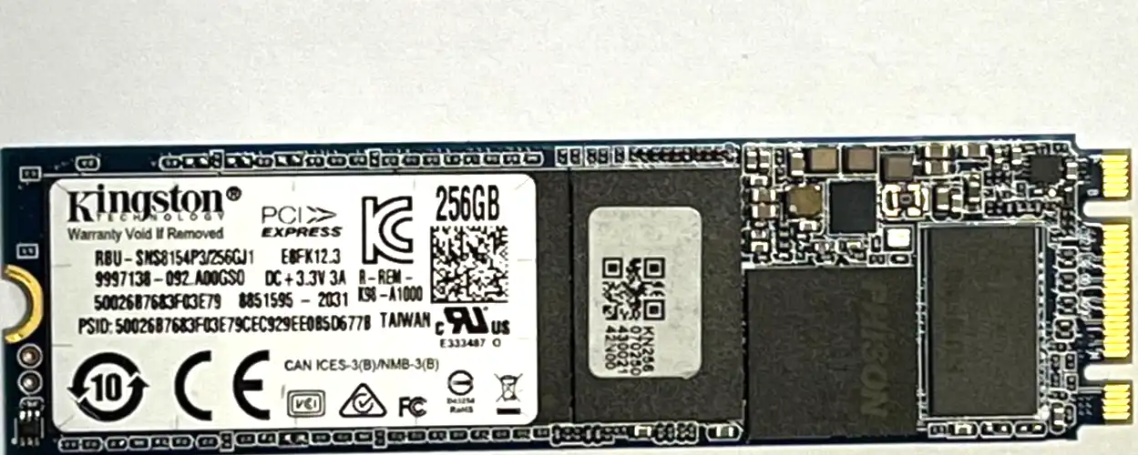 256GB  Kingston PCIe Gen 3 x 2 NVME m.2 2280  SSD  RBU-SNS8154P3/256GJ1