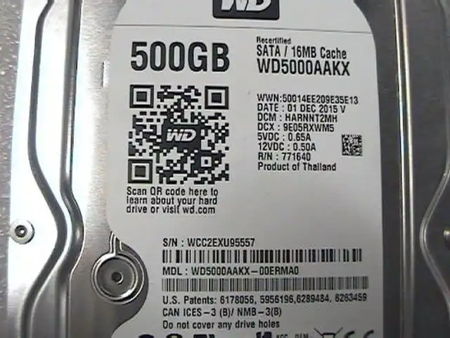 500Gb Western Digital WD5000AAKX 3.5" internal SATA 6Gb/s Hard Drive 7200rpm