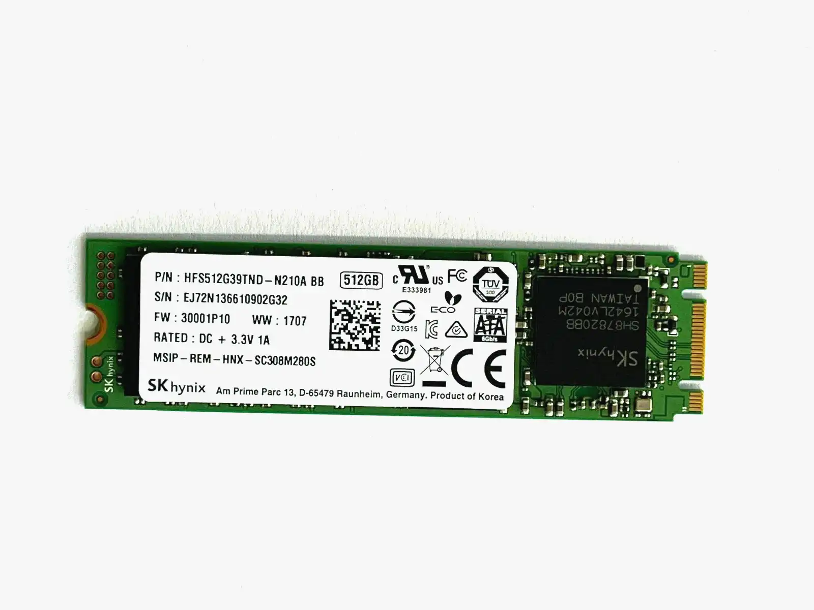 512GB  SK Hynix  HFS512G39TND-N210A m.2 Internal 6Gb/s SSD Drive