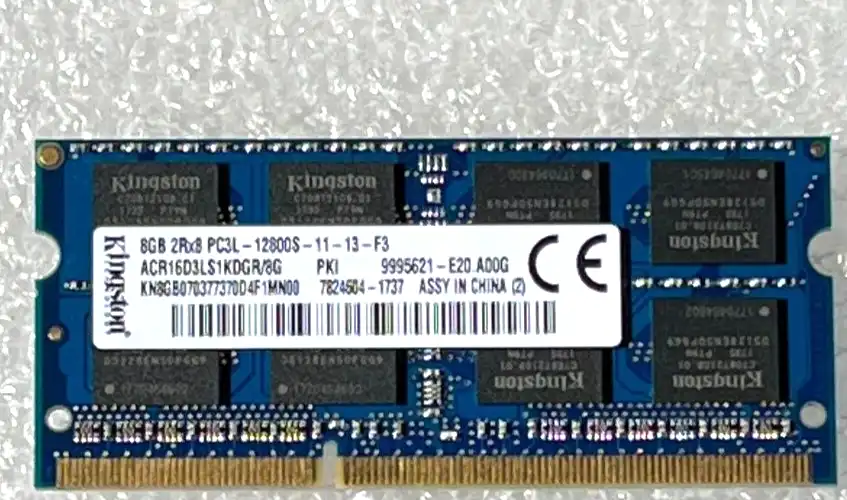 8GB DDR3 PC3L-12800S 204-pin SODIMM Laptop Memory made by Kingston