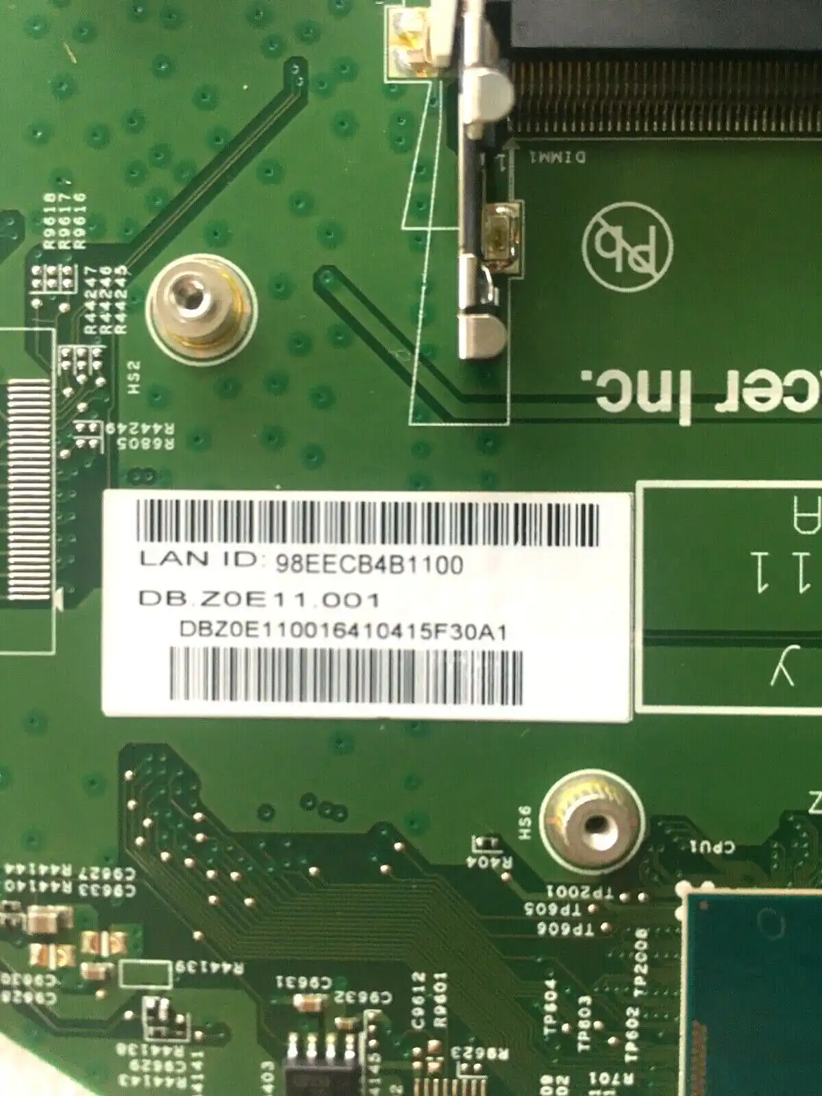 Acer All-in-one Chromebase  CA24I  CA24V  motherboard   DB.Z0E11.001