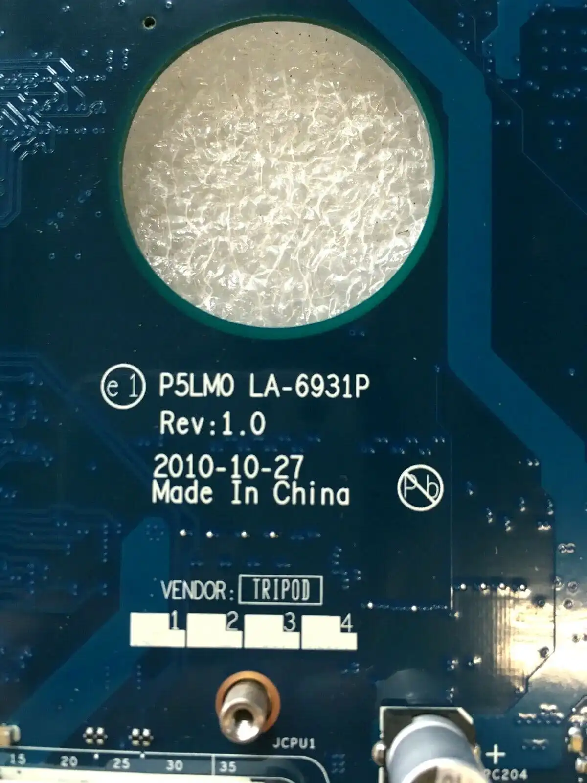 Acer Aspire 5820TG  LA-6931P motherboard MB.RA502.002