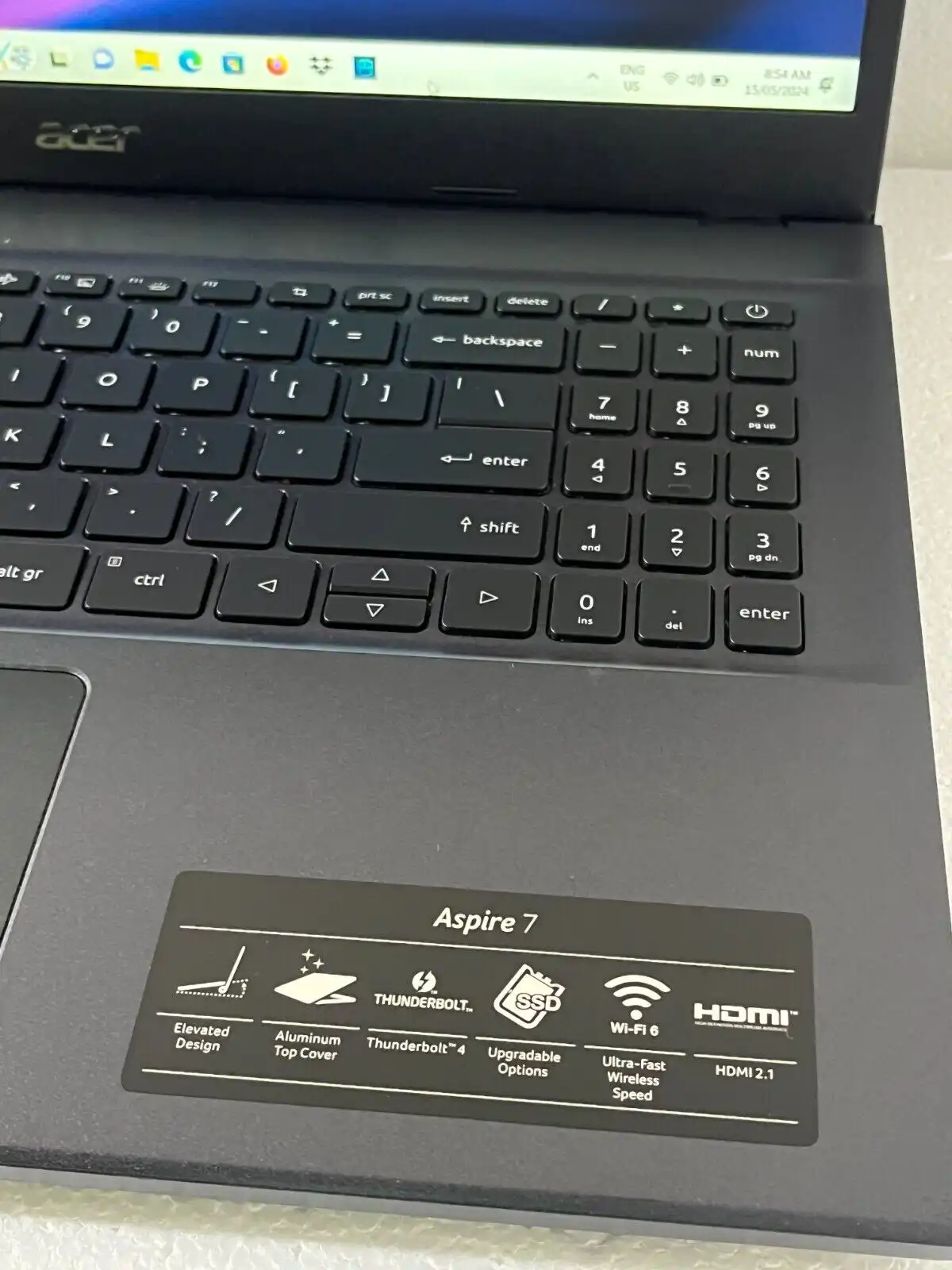 Acer Aspire 7 A715-51G Intel i5-1240P 16Gb RAM 512GB SSD 4Gb GTX1650 15.6" FHD