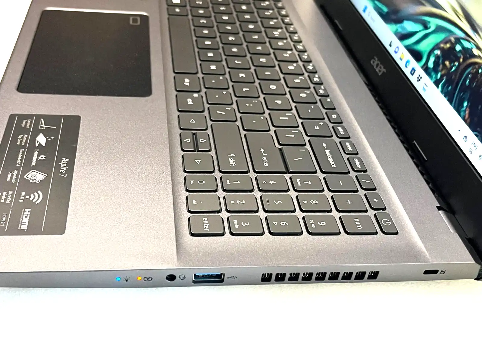 Acer Aspire 7  A715-76G Intel i5-12450 16Gb RAM 512GB SSD  4Gb RTX2050 15.6" FHD