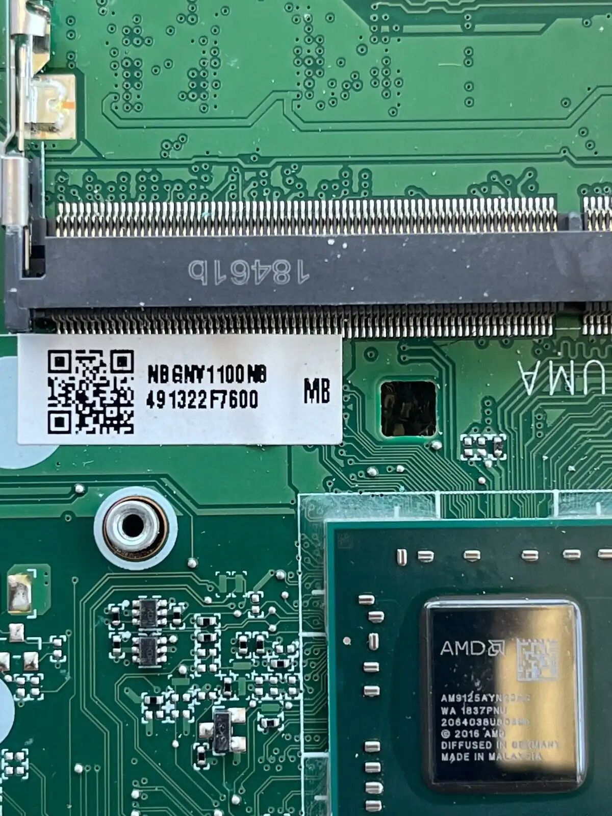 Acer Aspire A315-21 motherboard AMD A4-9125 CPU  4GB RAM  NB.GNV11.00N