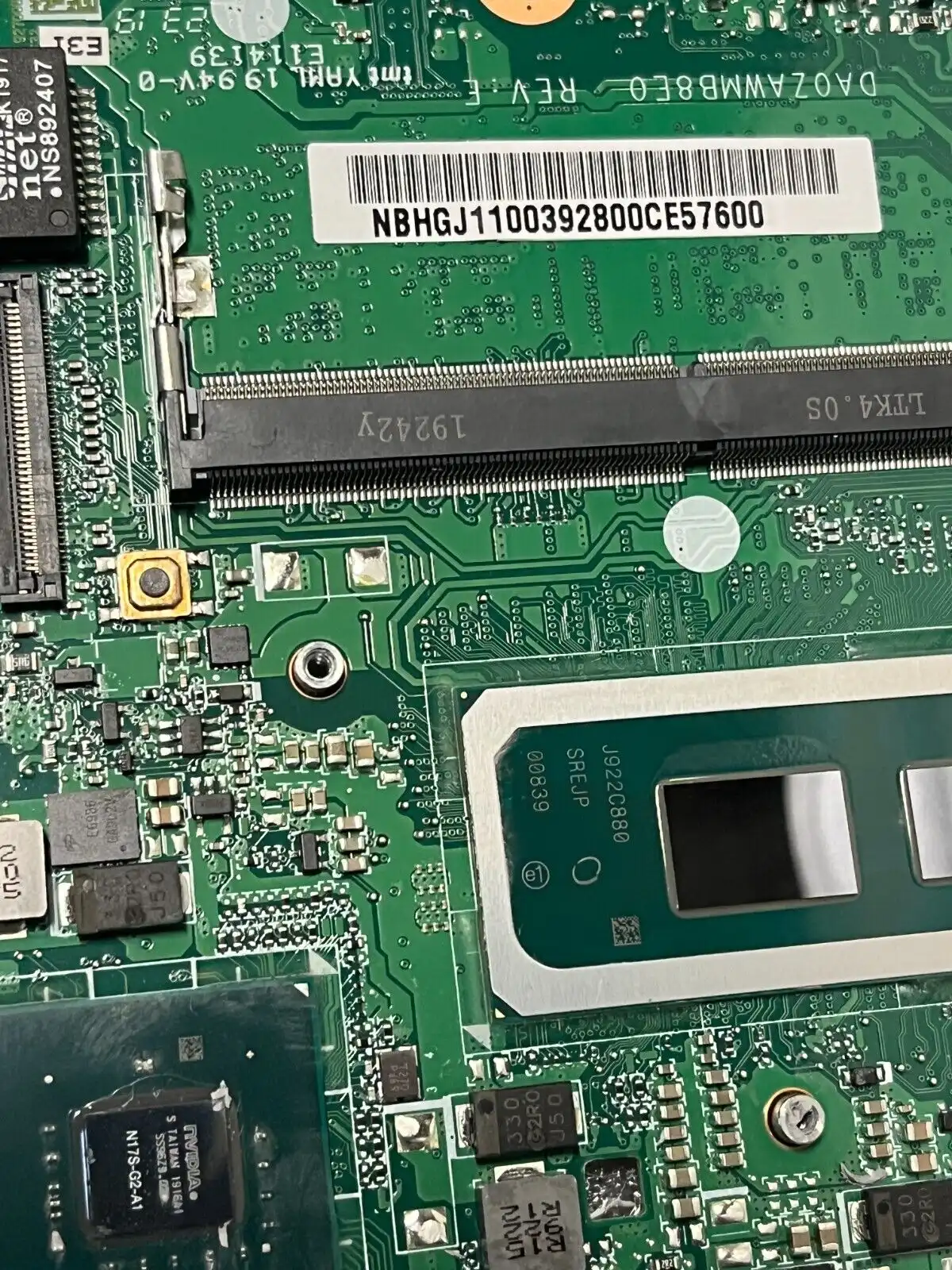 Acer Aspire A515-54G mboard Intel i7-8265u CPU 4GB RAM 2GB MX250 NB.HGJ11.003