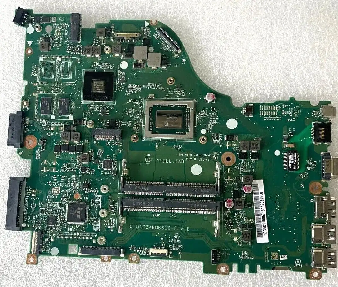 Acer Aspire E5-553G laptop motherboard  AMD A10-9600P CPU 2GB R5 GPU NB.GEQ11.006