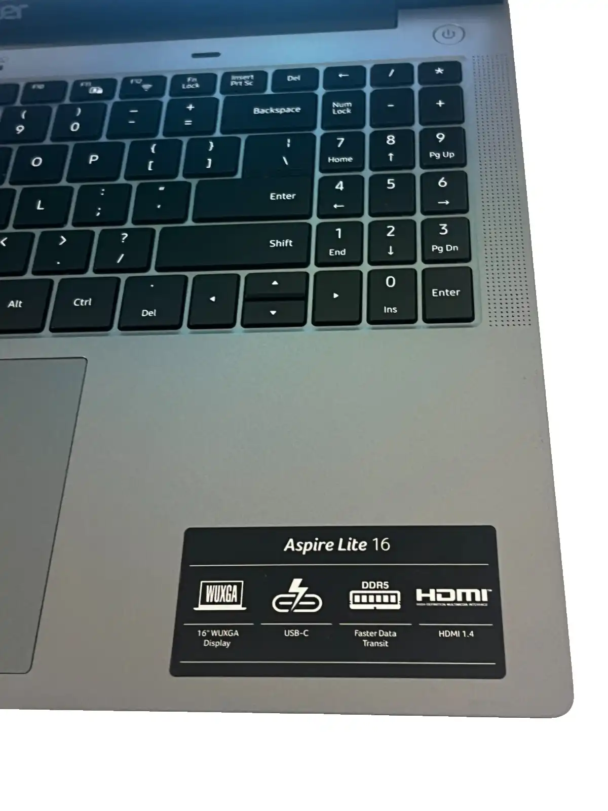 Acer Aspire Lite  AL16-51P Intel i5-1235U CPU 16Gb RAM 512GB SSD  16" WUXGA IPS