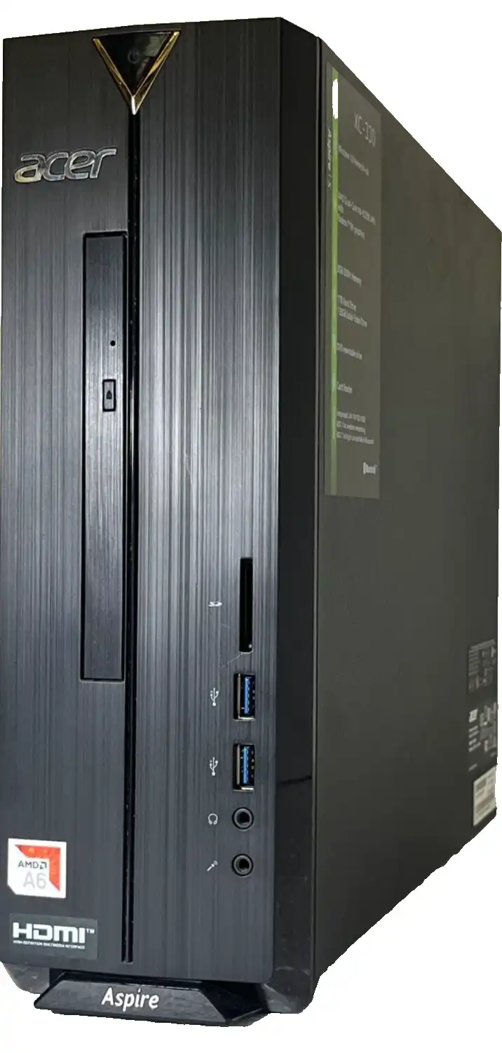 Acer Aspire XC-330 AMD A6-9220e CPU 8Gb RAM 128Gb SSD 1TB HDD, DVD/RW, Win11