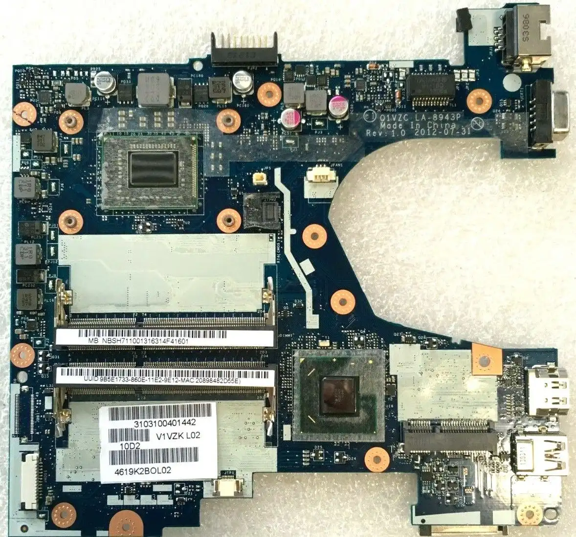 Acer Chromebook C710 motherboard LA-8943P   NB.SH711.001