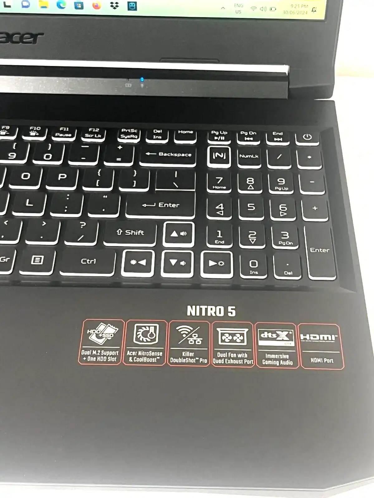 Acer Nitro 5  AN515-57 Intel i5-11400h 16Gb RAM 512GB SSD  6Gb RTX3060 15.6" FHD