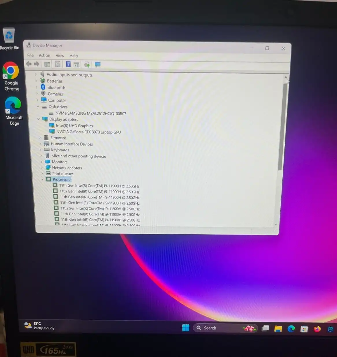 Acer Nitro 5  AN515-57 Intel i9-11900h 16Gb RAM 512GB SSD 8Gb RTX3070 15.6" QHD