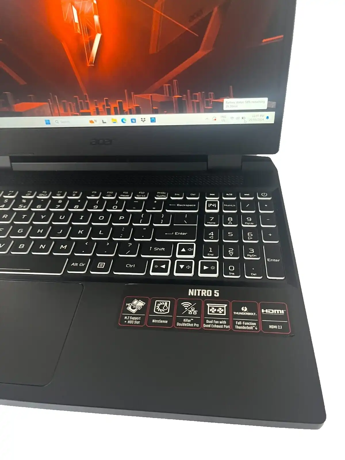 Acer Nitro 5  AN515-58 Intel i5-12500h 16Gb RAM 512GB SSD 4Gb RTX3050 15.6" FHD