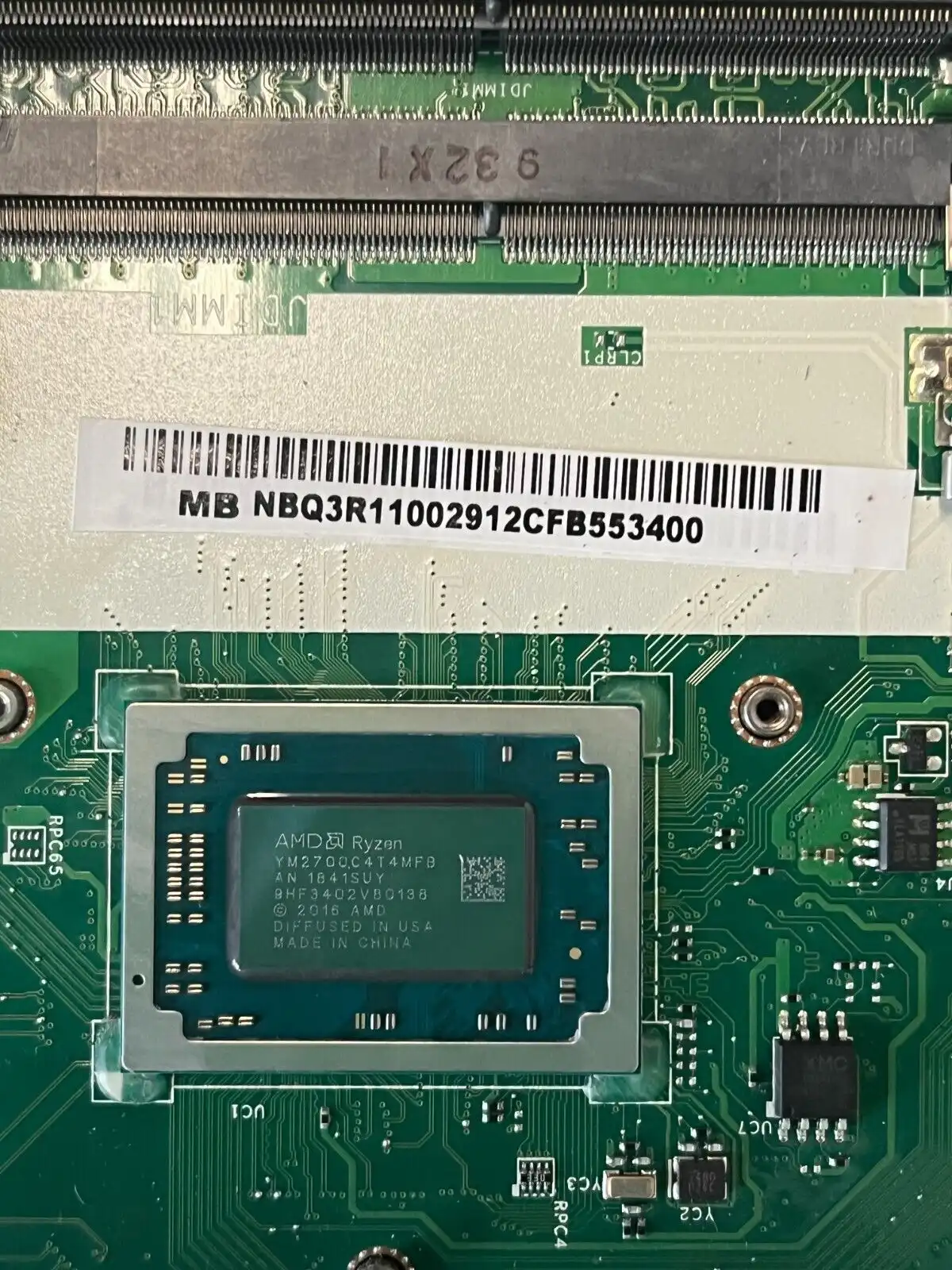 Acer Nitro AN515-52 motherboard AMD R7-2700U  4GB GGR-5 R18M-G1-90 NB.Q3R11.002