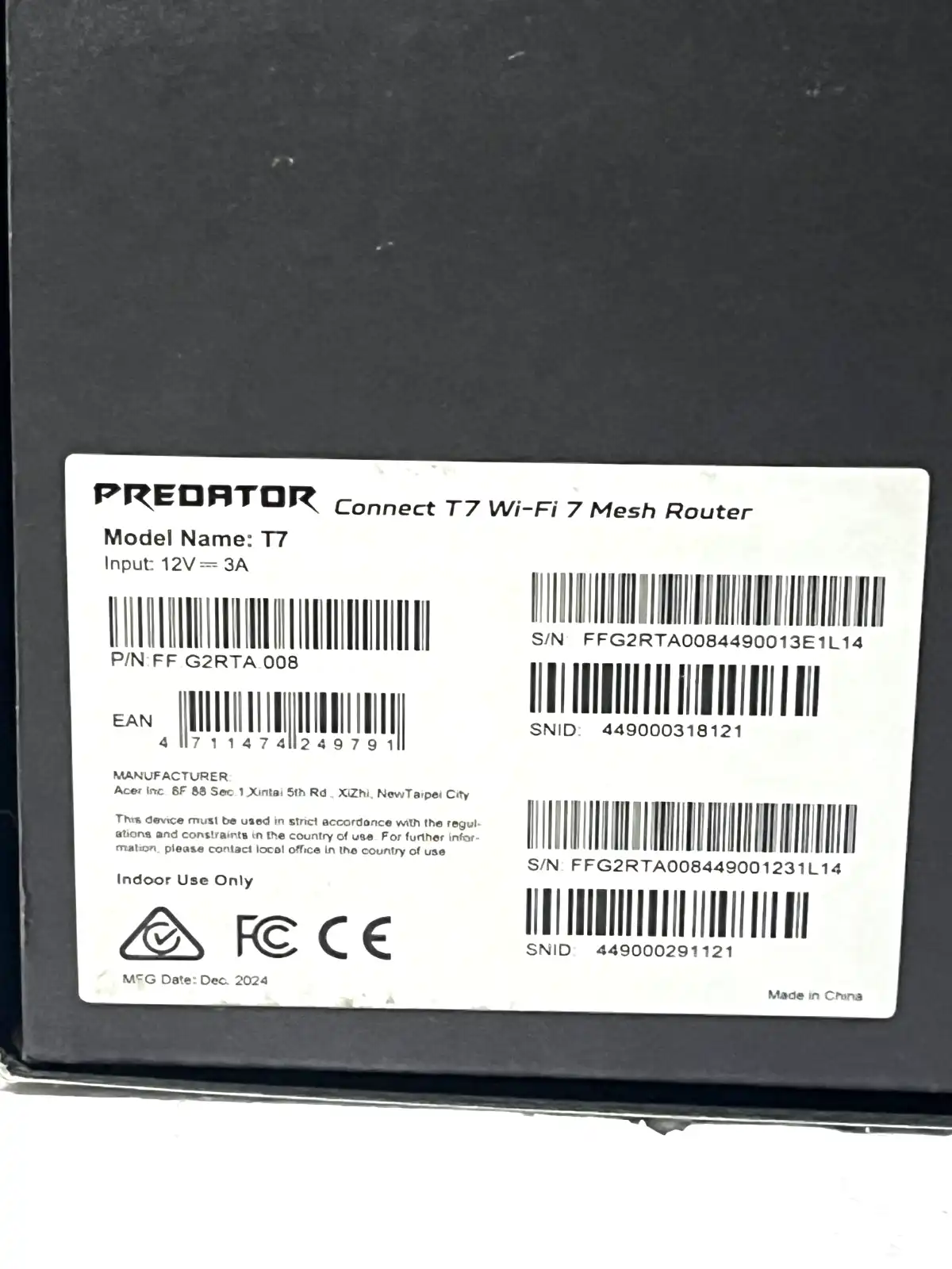 Acer Predator Connect T7 WiFi 7 Mesh Router (2 pack)