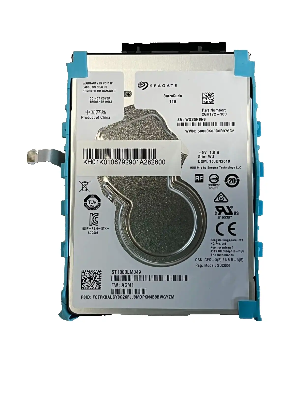 Acer Predator Helios 300 PH315-52 add-on 1TB hard drive with cable