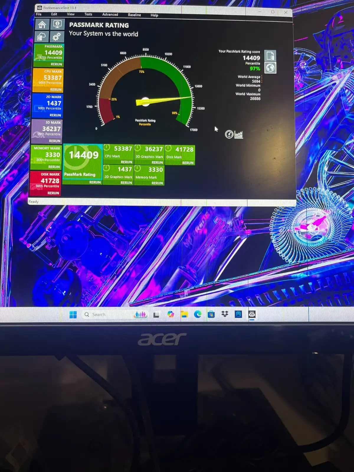 Acer Predator Orion 7000 PO7-650 Intel i9-13900KF 32Gb 1TB SSD 2TB  16GB RTX4080