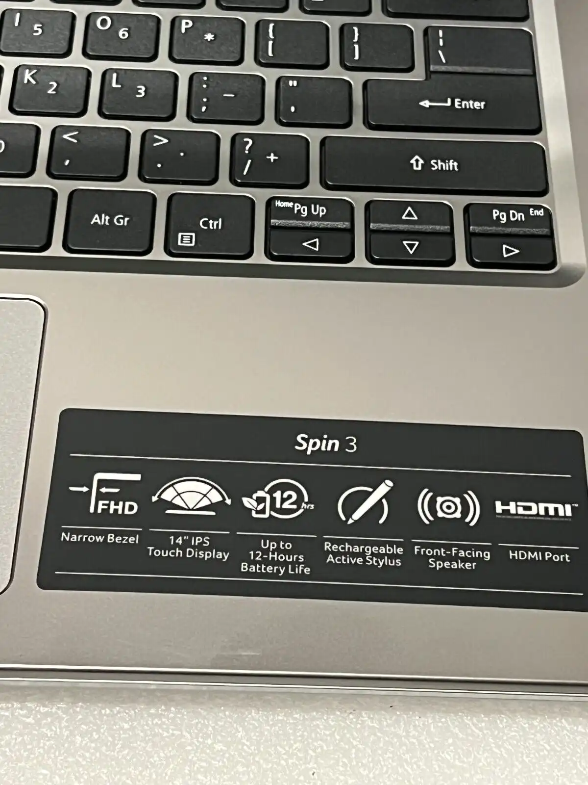 Acer Spin 3 SP314-53GN Intel i5-8265U 16Gb RAM 128GB SSD 1TB HDD MX230 14" Touch