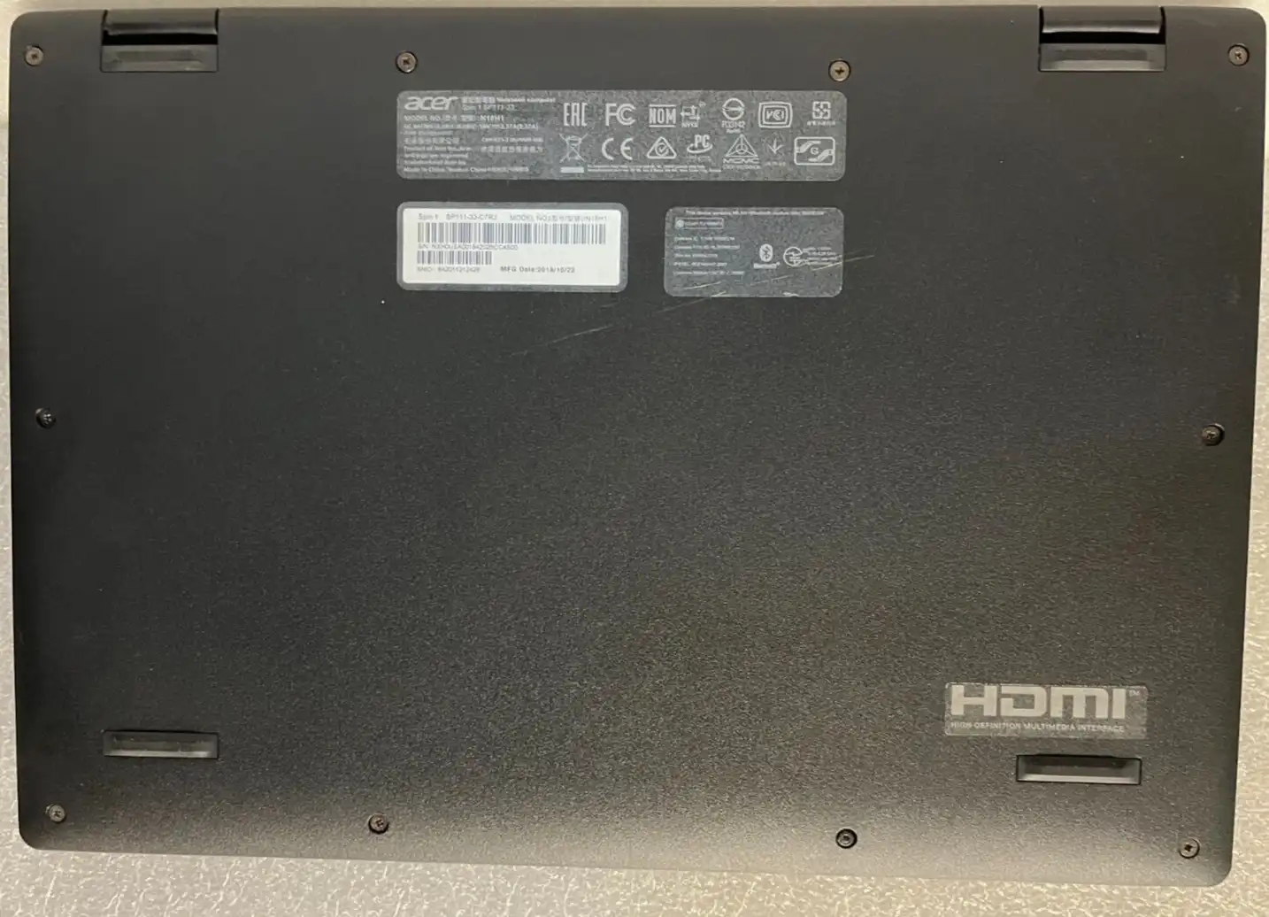 Acer Spin SP111-33 Intel N4020 CPU 4GB RAM 128GB SSD Touch Win10 Pro