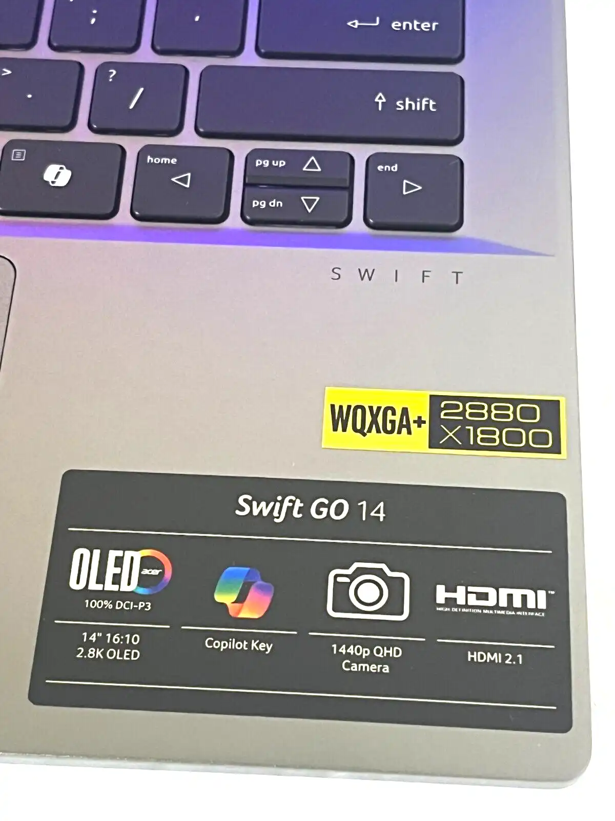 Acer Swift Go 14 AI SFG14-63 AMD Ryzen 7 8845HS 16Gb RAM 512GB SSD 14" 2.8K OLED