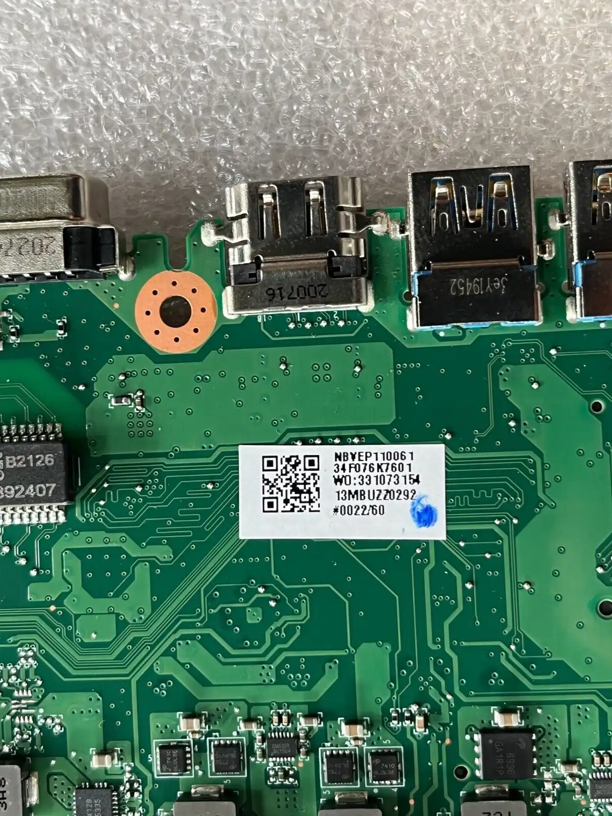 Acer Travelmate P249-G2-M motherboard w/Intel i5-7200 CPU  NB.VEP11.006