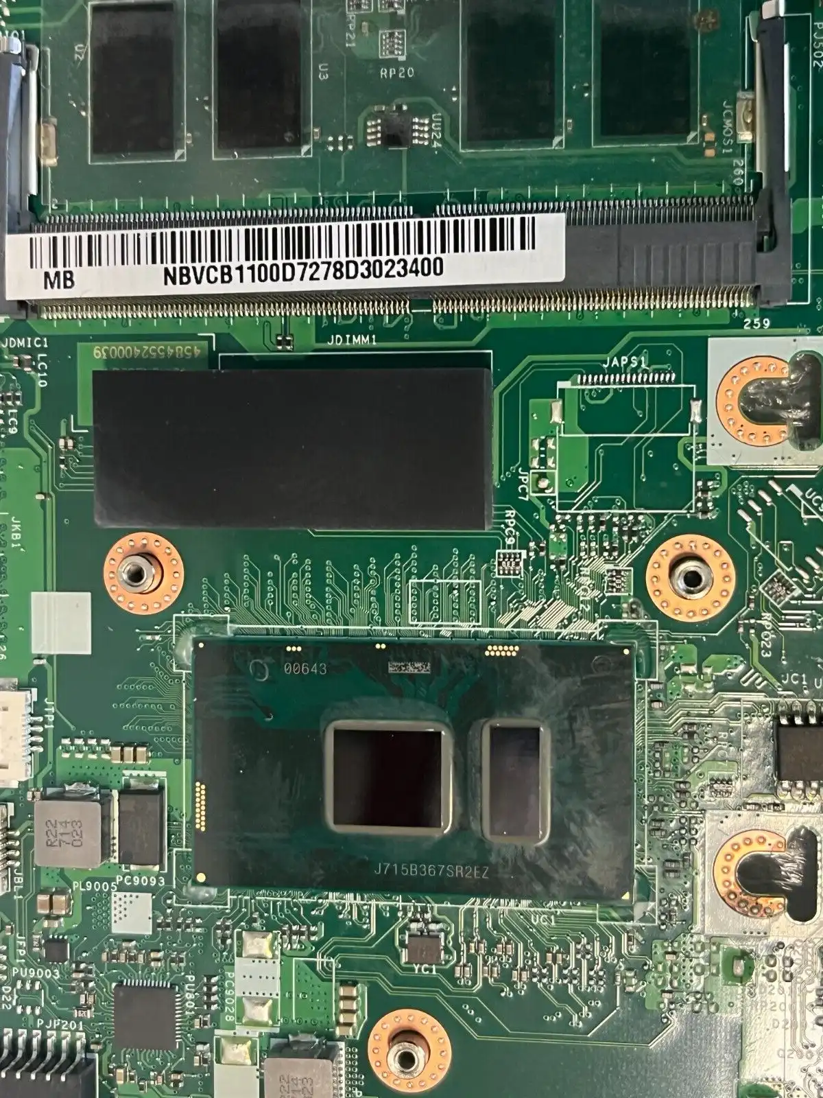 Acer Travelmate P648-M m/board w/Intel i7-6500u 4Gb RAM  NB.VCB11.00D