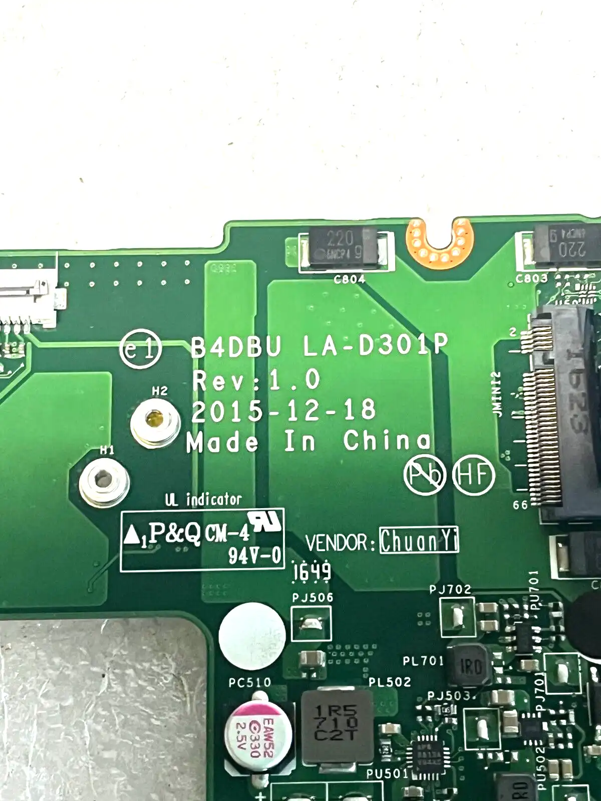 Acer Travelmate P648-M m/board w/Intel i7-6500u 4Gb RAM  NB.VCL11.00D