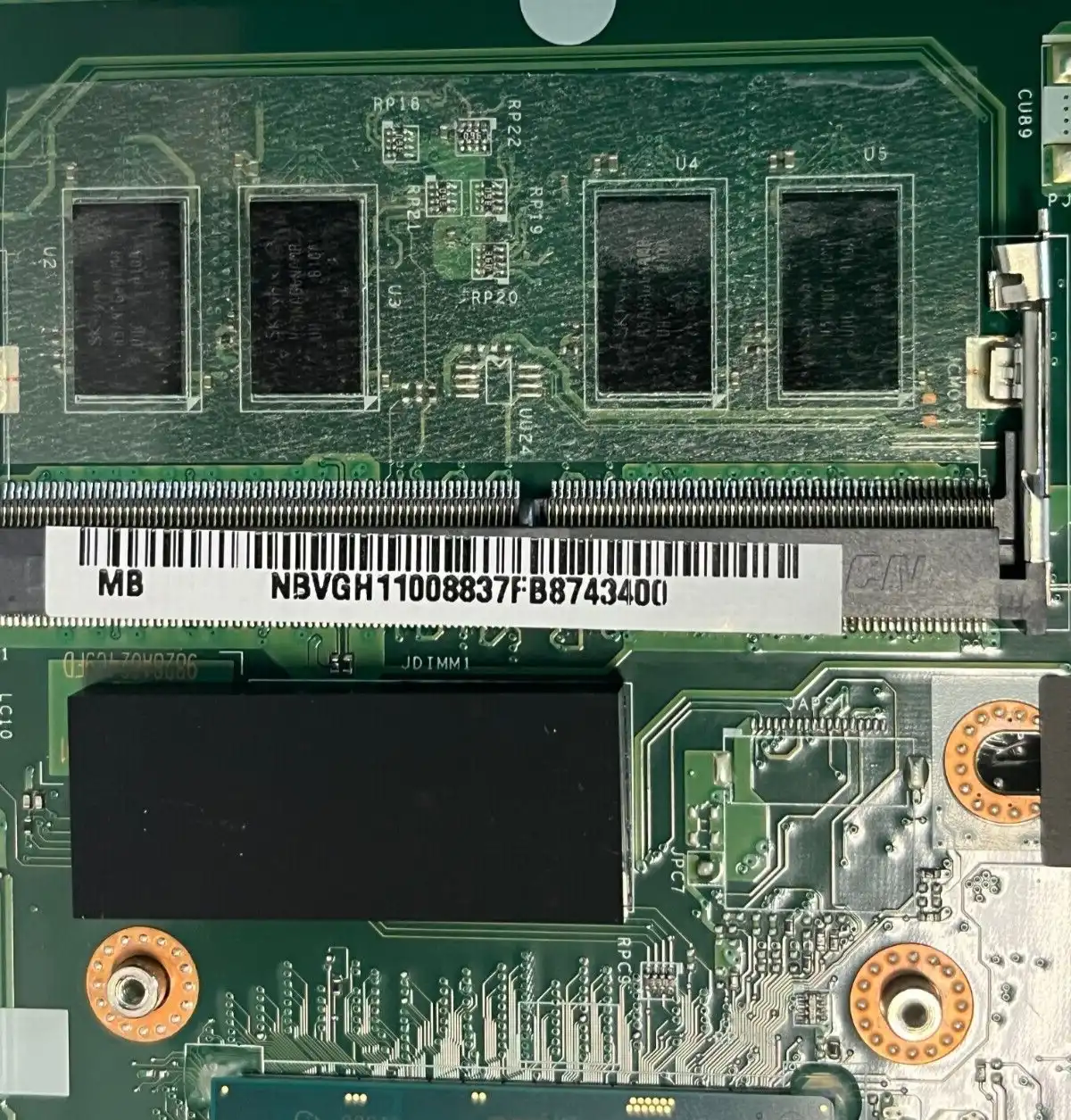 Acer Travelmate P648-M m/board w/Intel i7-7500u 8Gb RAM   NB.VGH11.008