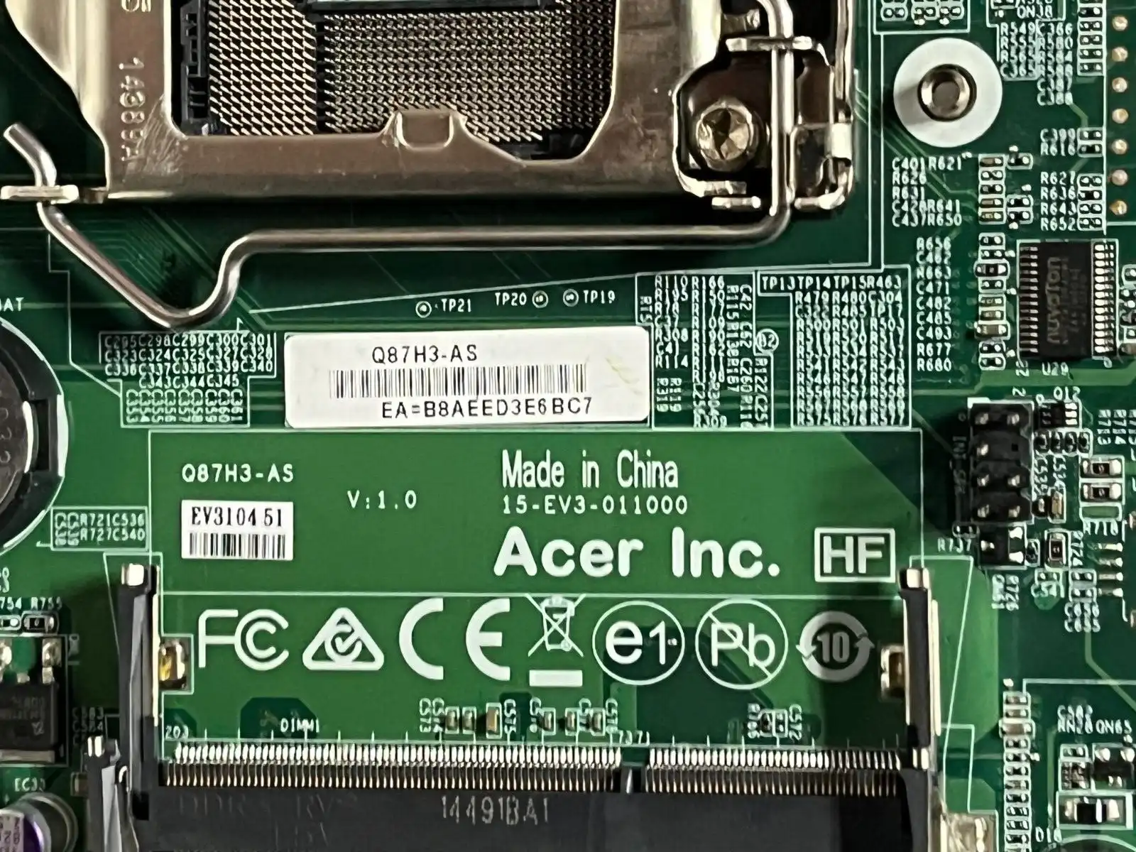 Acer Veriton L6630GE LGA1150 motherboard DB.VKH11.001 Q87H3-AS