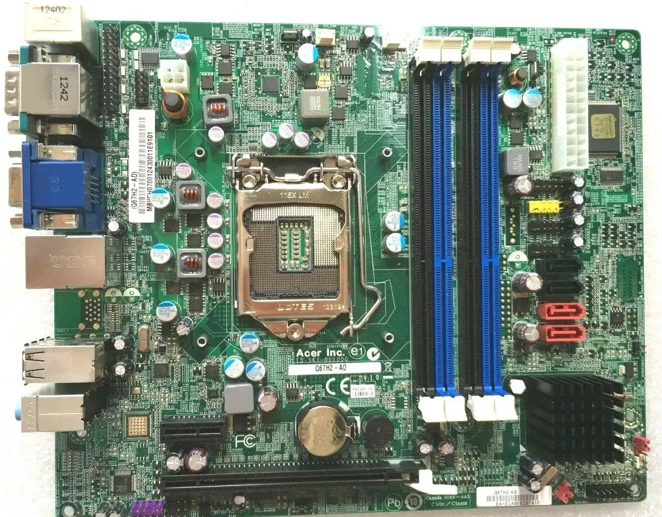 Acer Veriton X6610G socket 1155 motherboard    MB.VCH07.001   Q67H2-AD