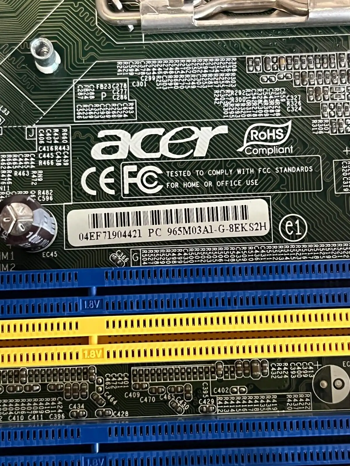Acer Veroton 5900PRO MB.S5909.001 LGA775 motherboard 965M03A1-G-8EKS2H