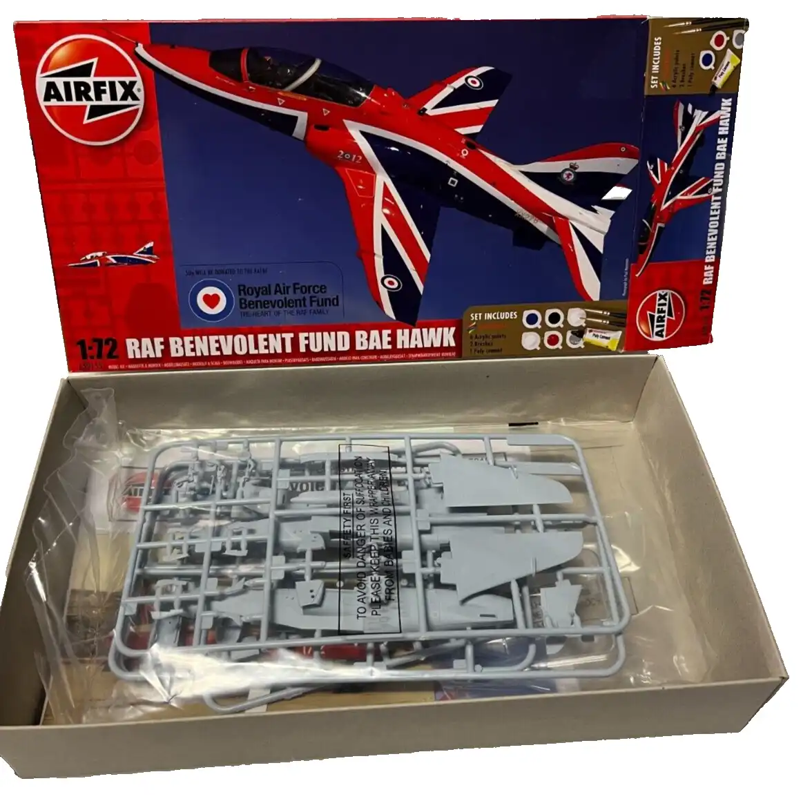 Airfix RAF Benevolent Fund BAE HAWK 1/72 Airplane Model Kit