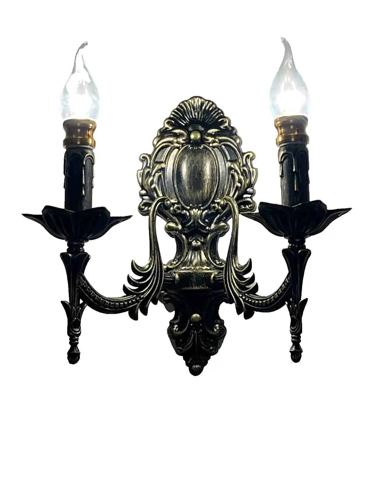 Antique Style Brass Colour Candle Wall Light