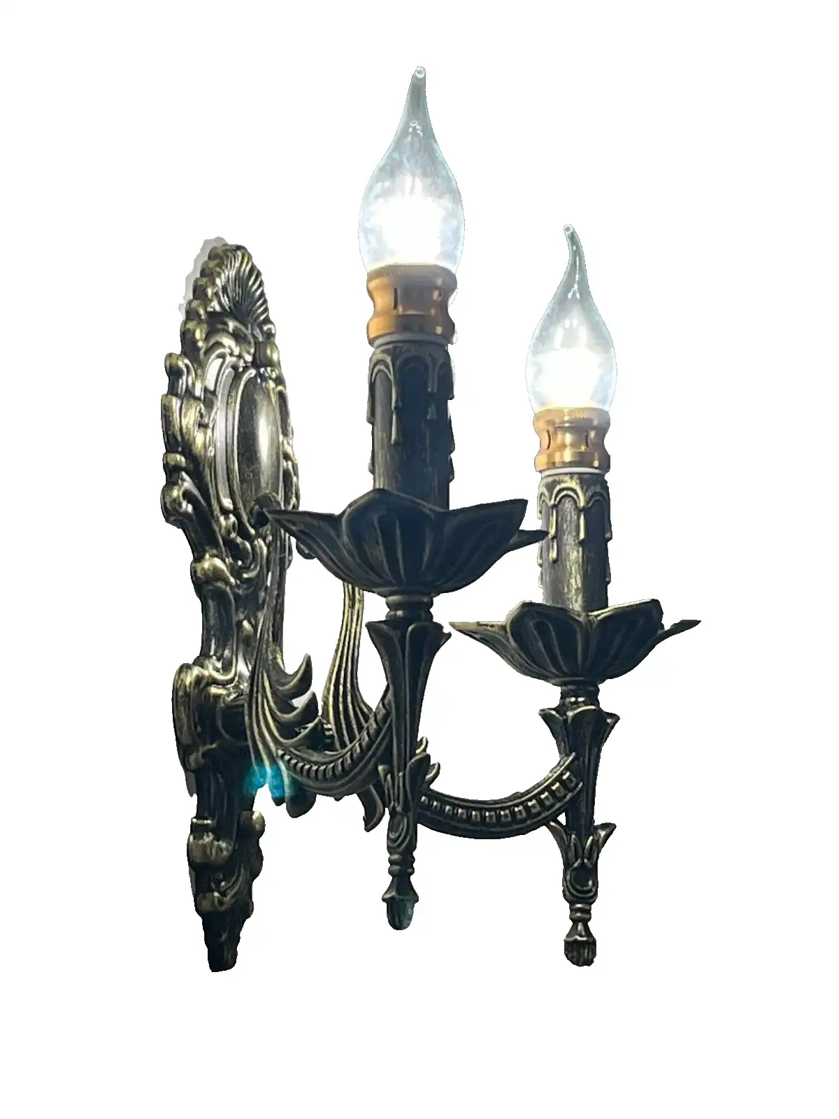 Antique Style Brass Colour Candle Wall Light