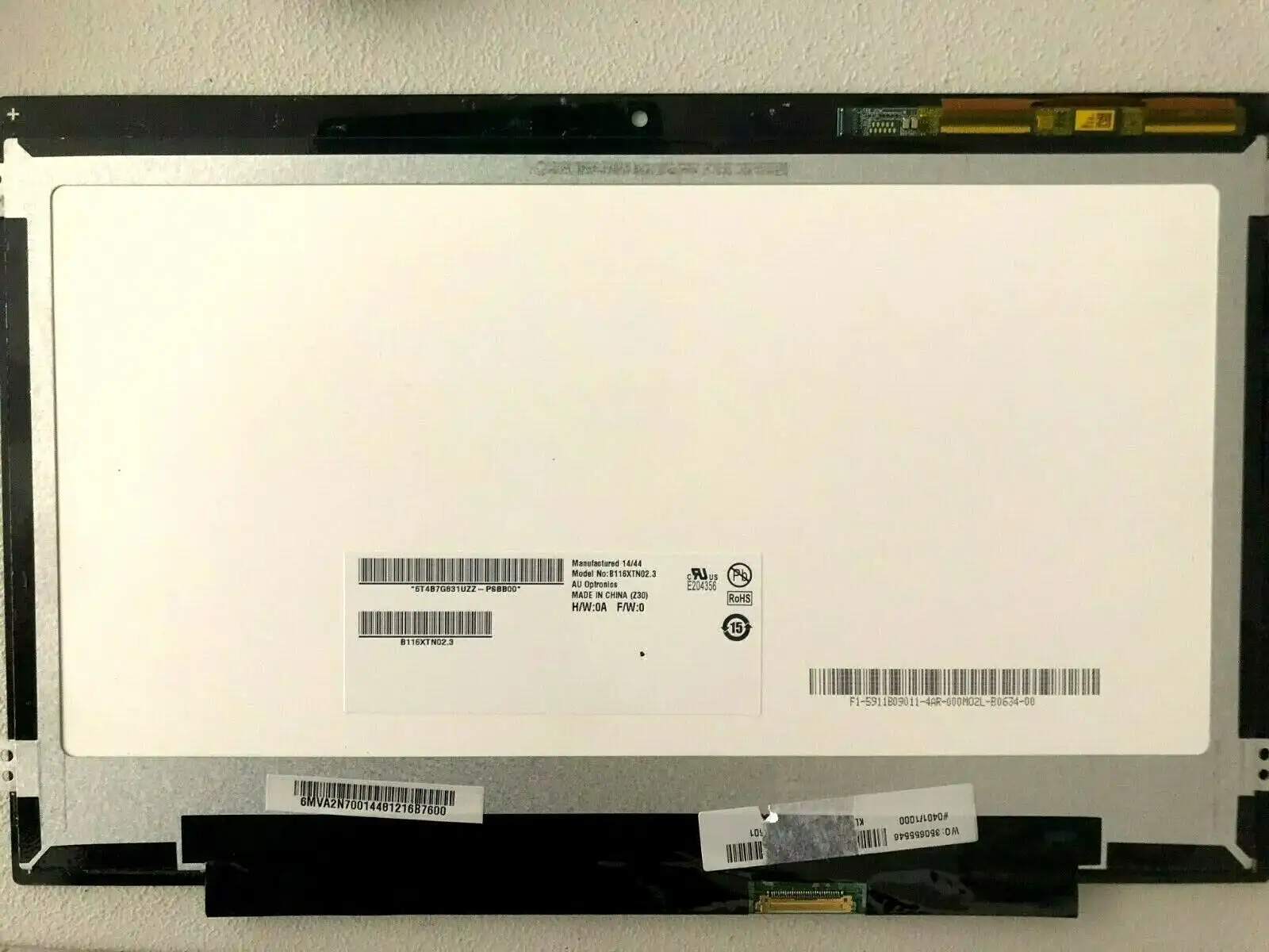 AU Optronics  B116XTN02.3  11.6"  LCD touch Screen with digitizer