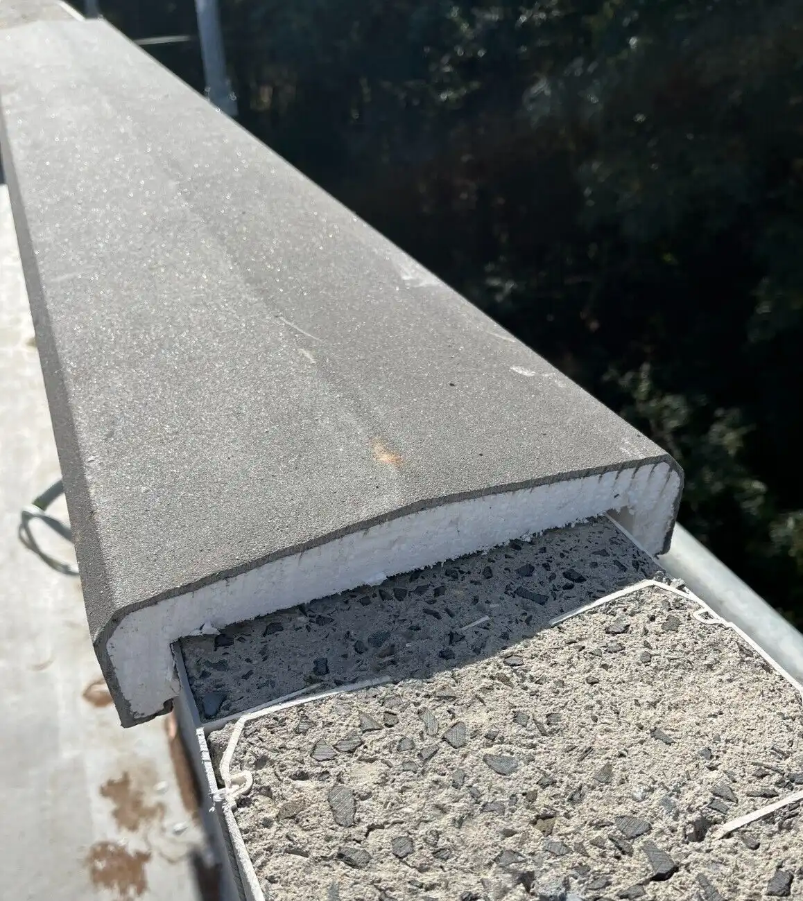 External Wall Capping Moulding Polystyrene with 3mm Render Look Coating 2m piece