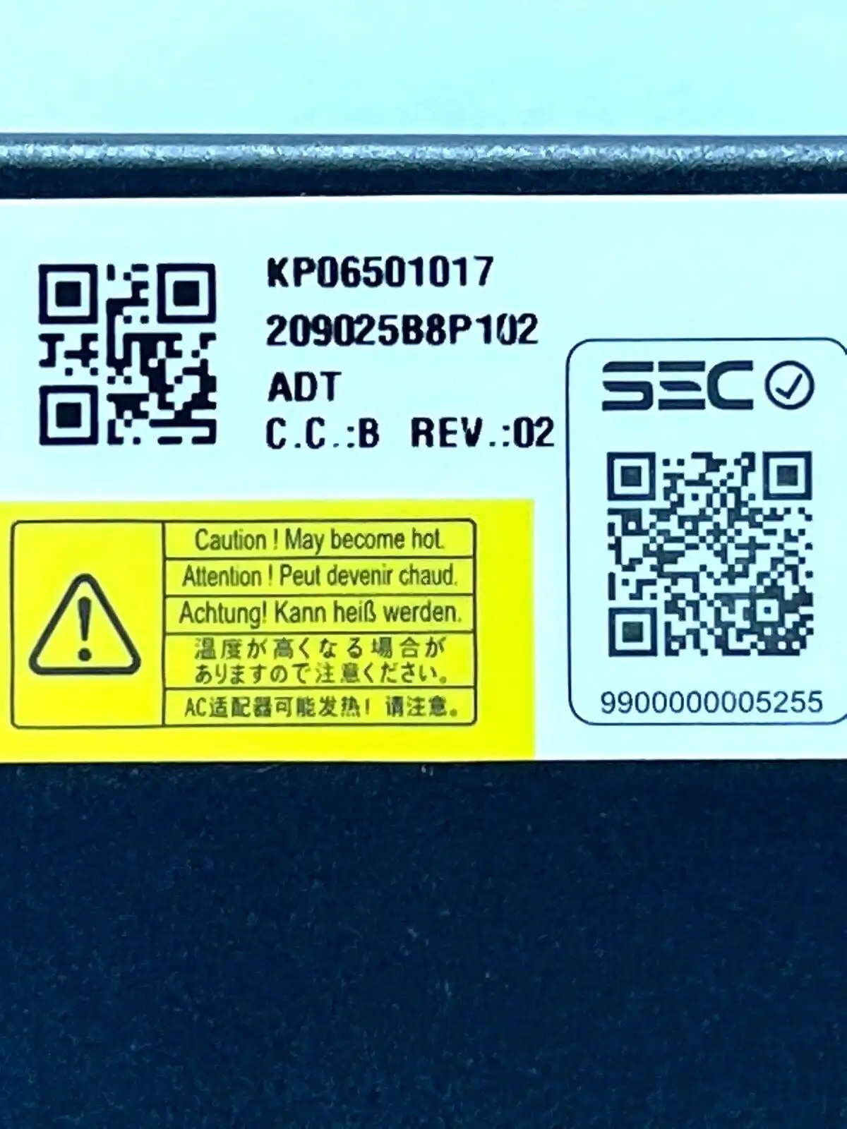 Genuine Acer  AC Adaptor 65W USB-C  Delta Electronics  ADP-65KE B  KP.06501.017