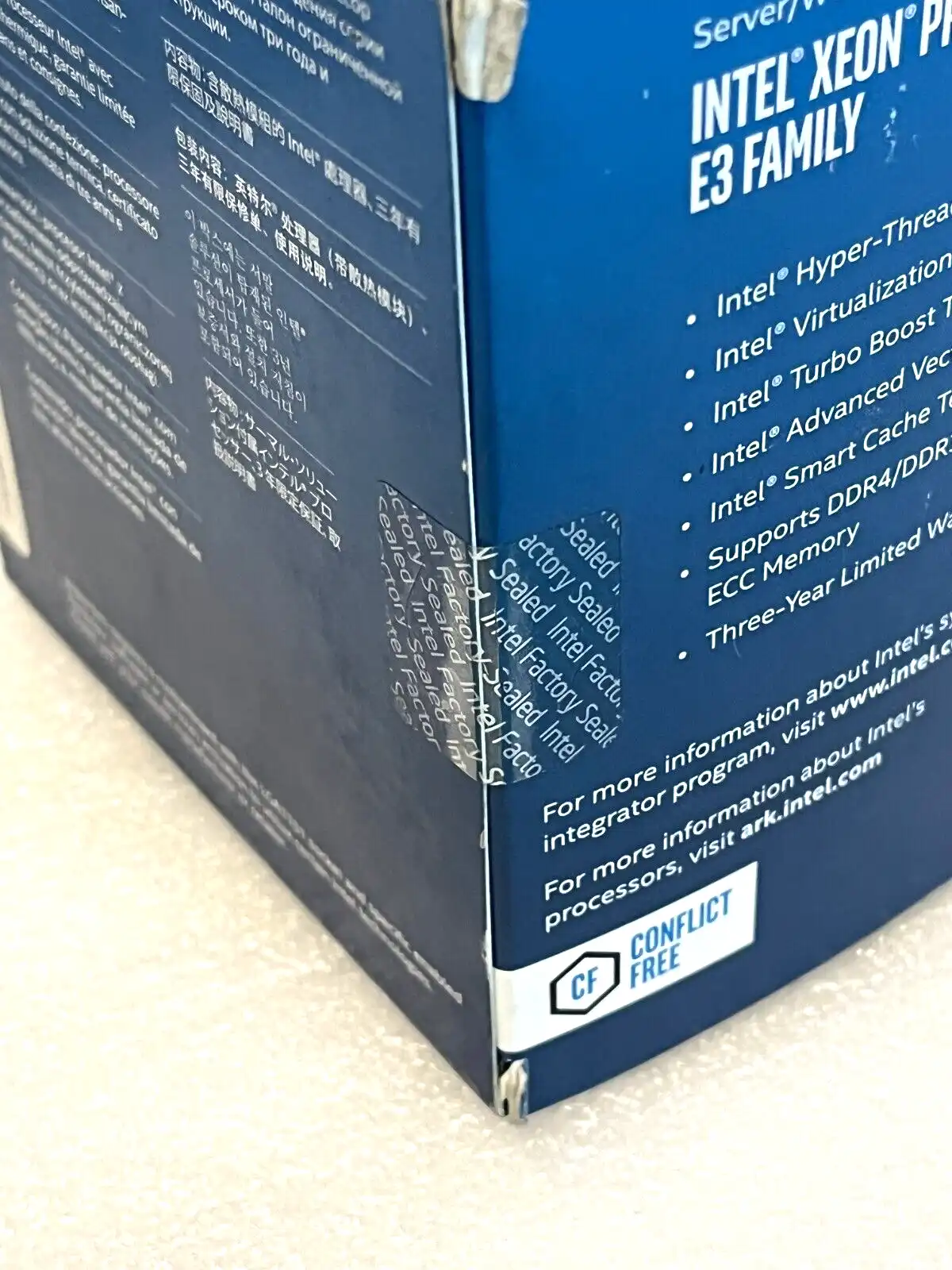 Intel Xeon E3-1225v5  LGA 3.3G 8M LGA1151 80W Skylake CPU w/ Fan in original box