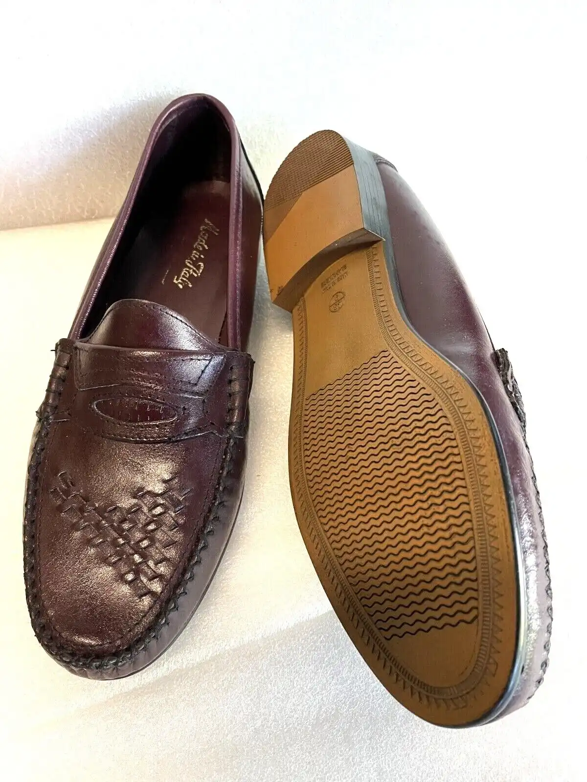 Italian Leather Shoes Bordo Colour