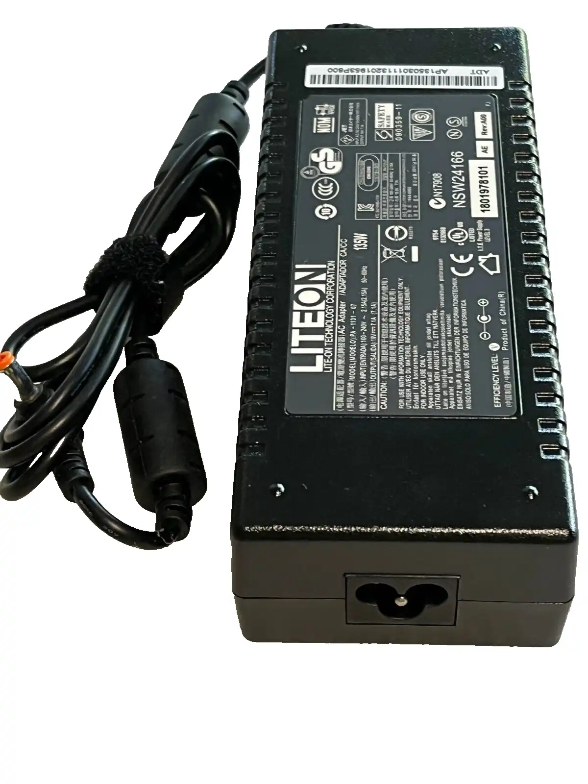 Lite-On AC Adaptor 135W 19V  7.1A  PA-1131-07  AP.13503.011  2.5mm/5.5mm tip