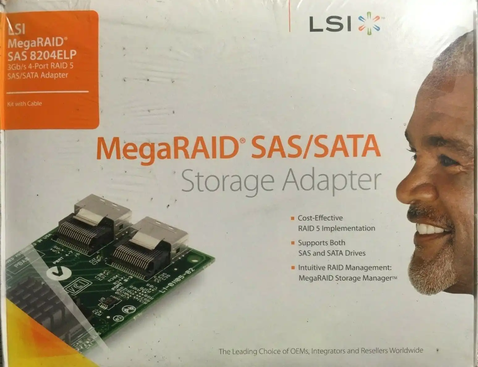 LSI Logic MegaRAID SAS 8204ELP 4-port PCIe SAS/SATA RAID Controller LSI00132