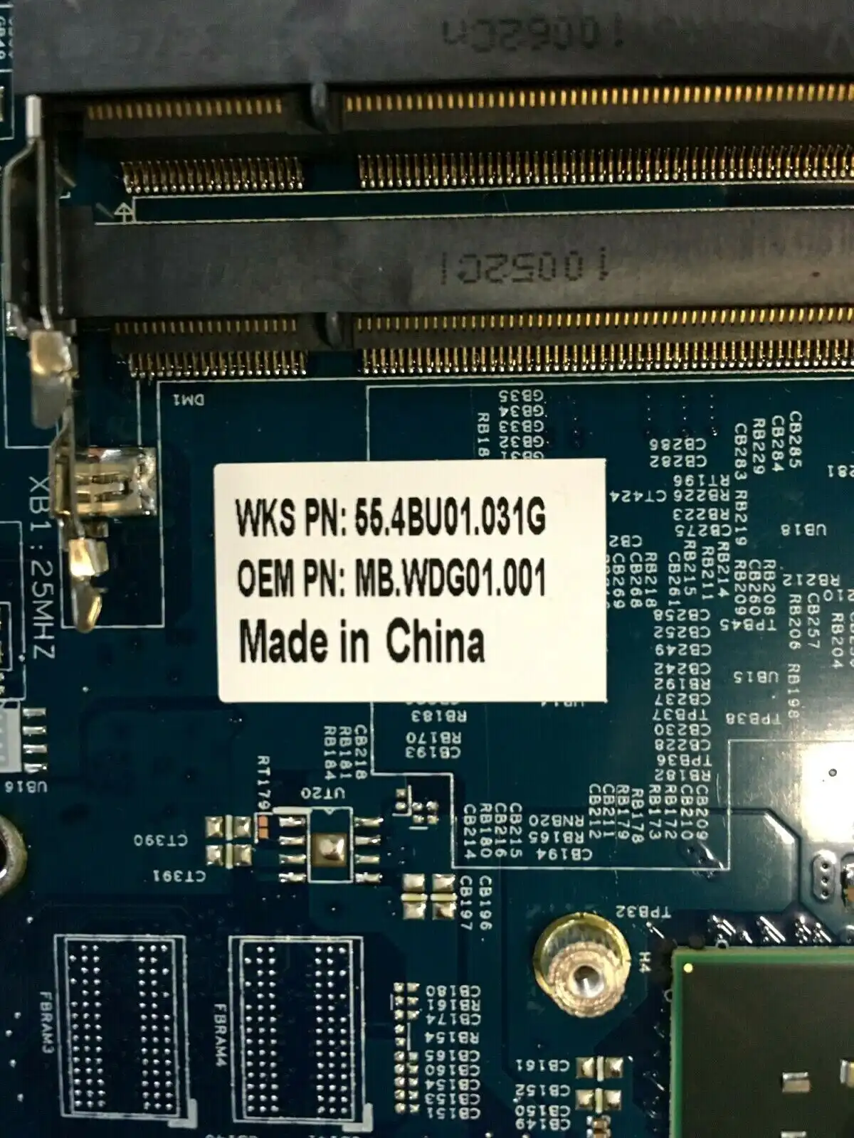 Packard Bell TJ68 TJ67 TJ61 TJ66 TJ65 motherboard   MB.WDG01.001