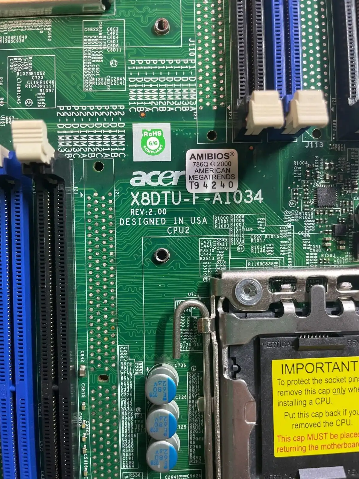 SuperMicro server motherboard dual socket 1366 X8DTU-F-AI034  MB.R550F.001