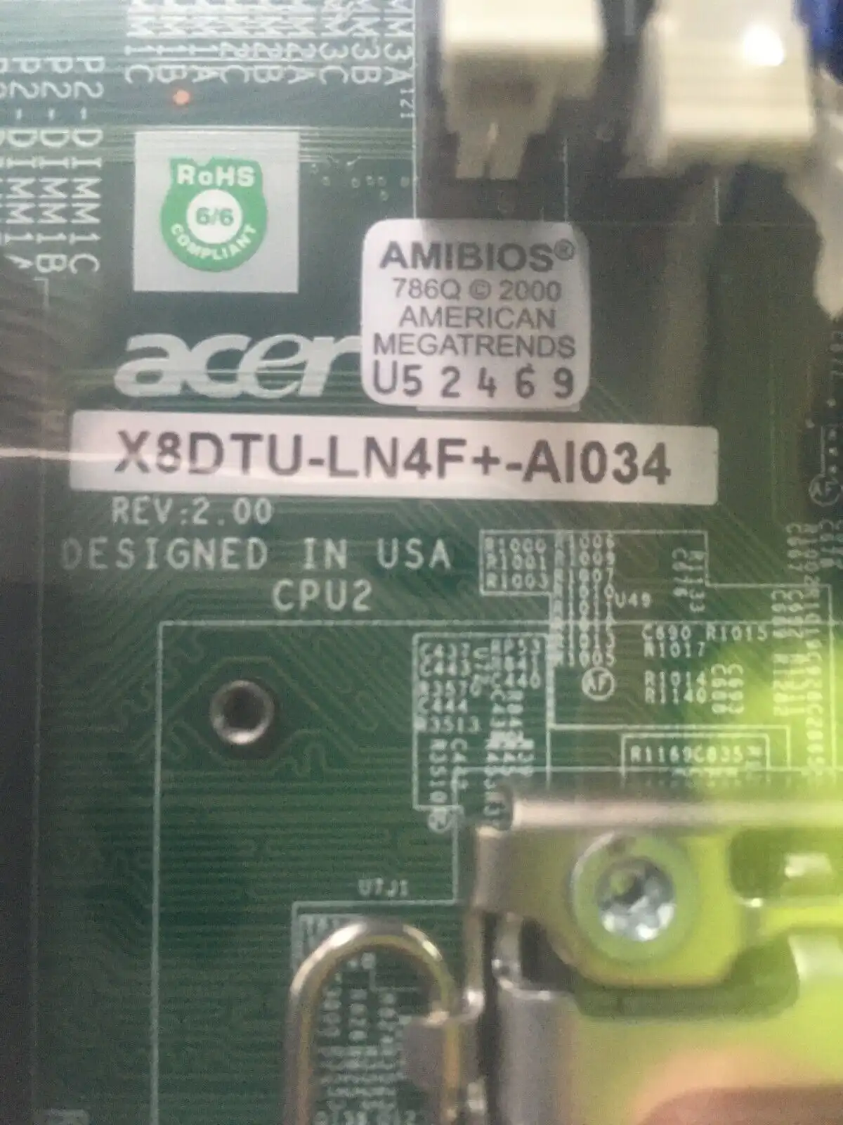 SuperMicro server motherboard dual socket 1366 X8DTU-LN4F+-AI034  MB.R510F.001