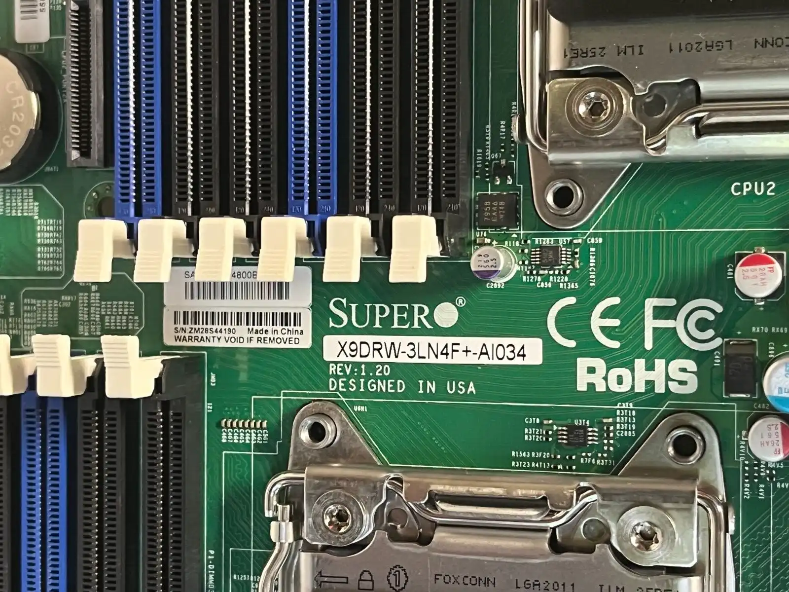 Supermicro X9DRW-3LN4F+-AI034 dual socket 2011 Acer Altos AR360-F2 SB.R8511.001