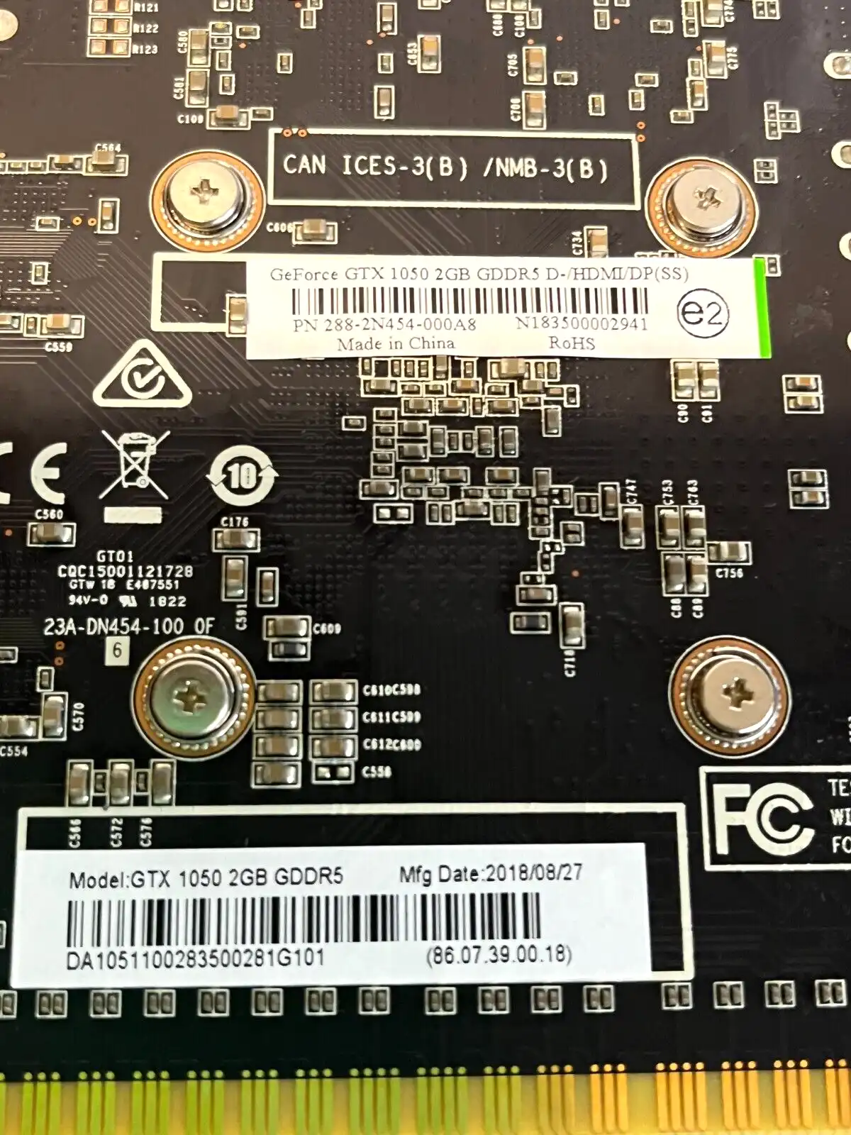 ZOTAC  2Gb  nVidia GTX 1050 GDDR5 PCI-E 3.0  full height graphics card brand new